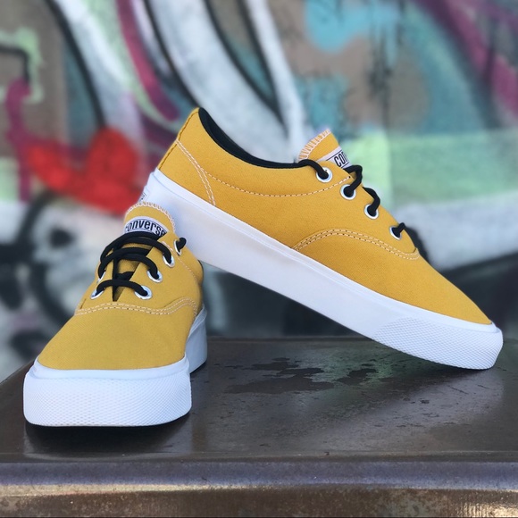 Wmns Converse Skid Grip CVO Ox Gold Dart Sneakers - Picture 2 of 10